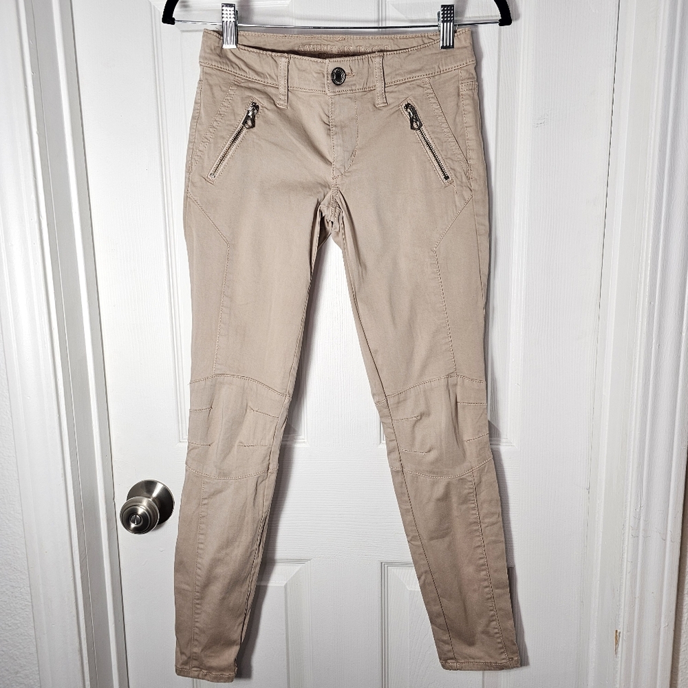 Vintage American Eagle AE Outfitters Khaki Jegging Ankle Super Stretch 00
